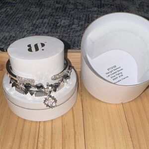 BP Silver and Black Bracelet Set